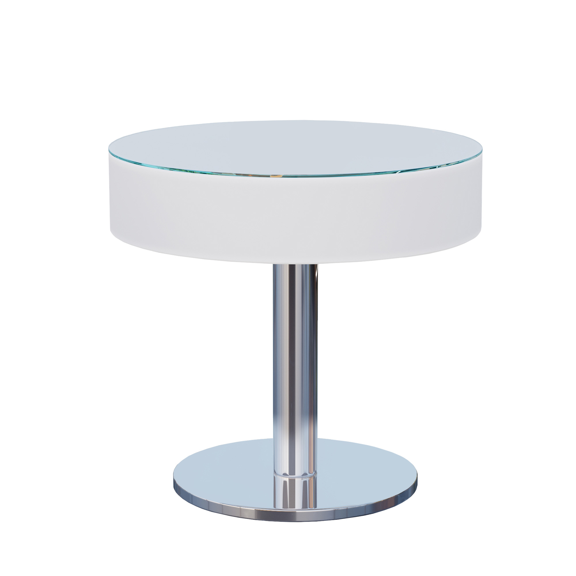 Swivel LED klubový stolík – COCO, rozmer 60 x 78 cm, RGB podsvietenie, akumulátorový, okrúhly