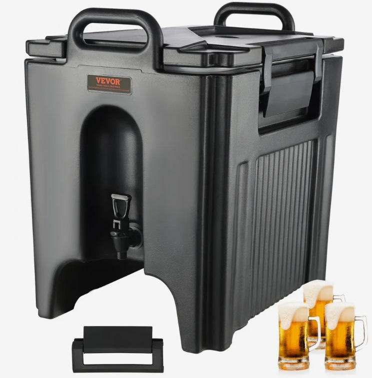 Izolovaný dávkovač nápojov – termo zásobník z LDPE, objem 37,6 l, s výtokovým kohútikom, na mlieko a kávu