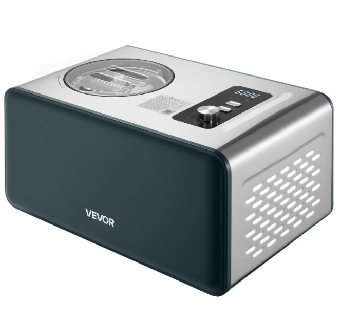 Domáci výrobník zmrzliny – kompresorový stroj na sorbety, objem 1,5 l, integrovaný kompresor 150 W, 3 prevádzkové režimy
