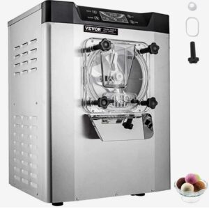 Profesionálny prístroj na zmrzlinu – stroj na tvrdú kopčekovú zmrzlinu, kapacita 16-20 l/h, výkon 1400 W, inteligentný LCD displej, strieborný