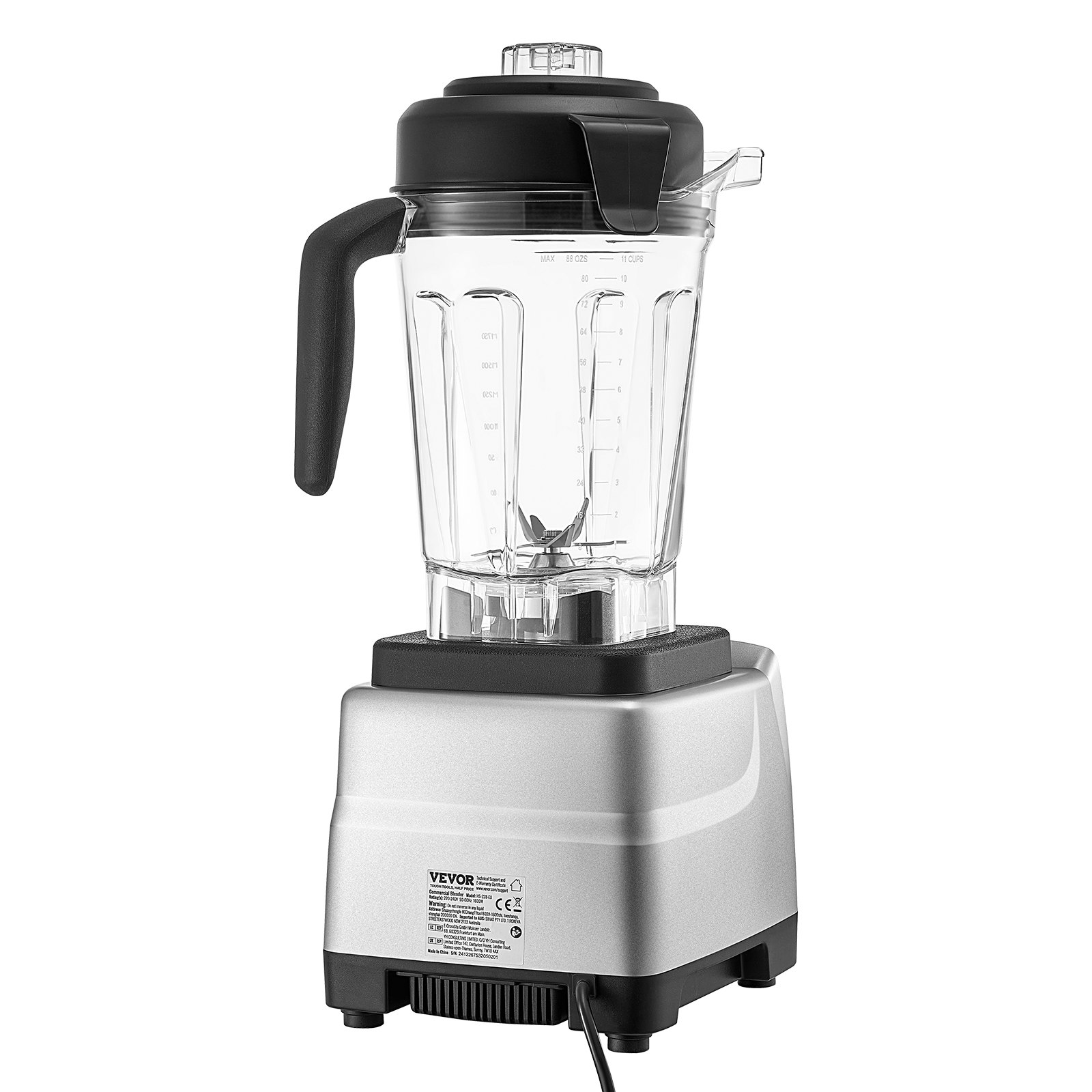 Vysokovýkonný stolový mixér – zväčšená nádoba 2.5 l, úsporný motor s príkonom 1600 W – Obrázok 2