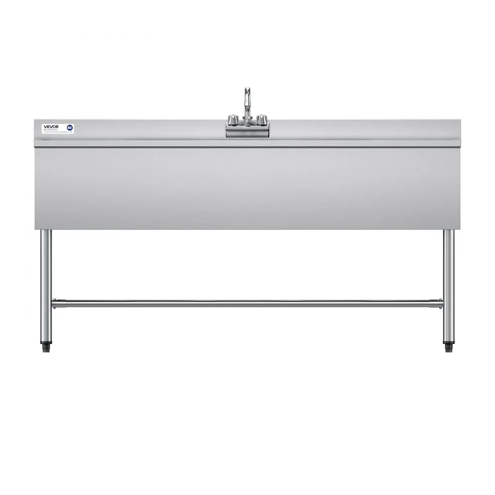 Nerezový trojdrez – s ochranou proti striekajúcej vode, s 2 odkvapkávačmi, rozmer 1524 x 470 x 838 mm – Obrázok 4