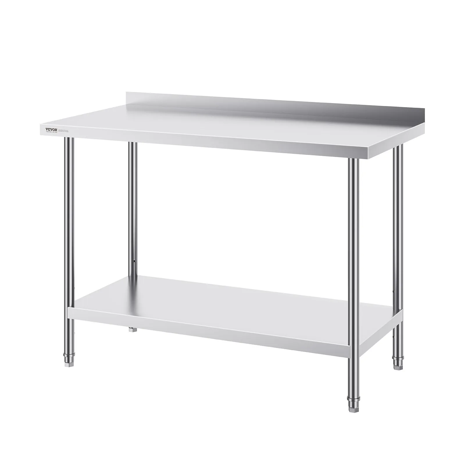 Nerezový pracovný stôl - komerčný, robustný kovový, výškovo nastaviteľný, rozmery 610 x 1219 x 914 mm, pre reštaurácie, domácnosti a hotely – Obrázok 2