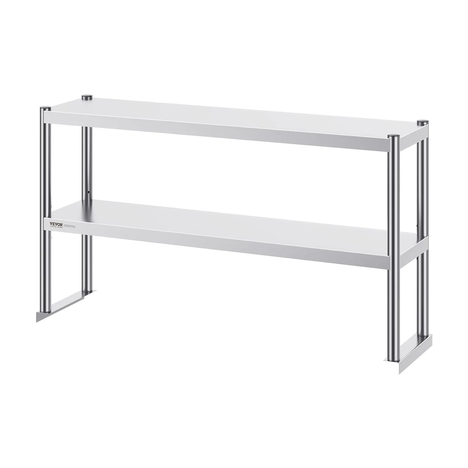 Nerezová regálová nadstavba - dvojitá, dvojúrovňová, výškovo nastaviteľná, rozmery 305 x 1219 mm, na prípravný stôl, do kuchyne, reštaurácie a dielne – Obrázok 3