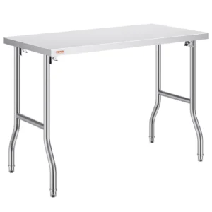 Nerezový pracovný stôl - komerčný kuchynský, cateringový, mäsiarsky, rozmery 1220 x 610 x 850 mm, kuchynský jedálenský stôl