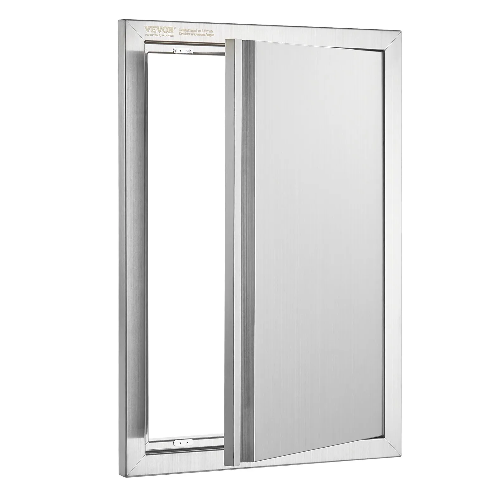 Nerezové prístupové dvierka - jednoduché, zapustené, zvislé nástenné, s výsuvnou rukoväťou, rozmery 432 x 610 mm, pre grilovací ostrovček, stanicu a vonkajšiu skrinku – Obrázok 4