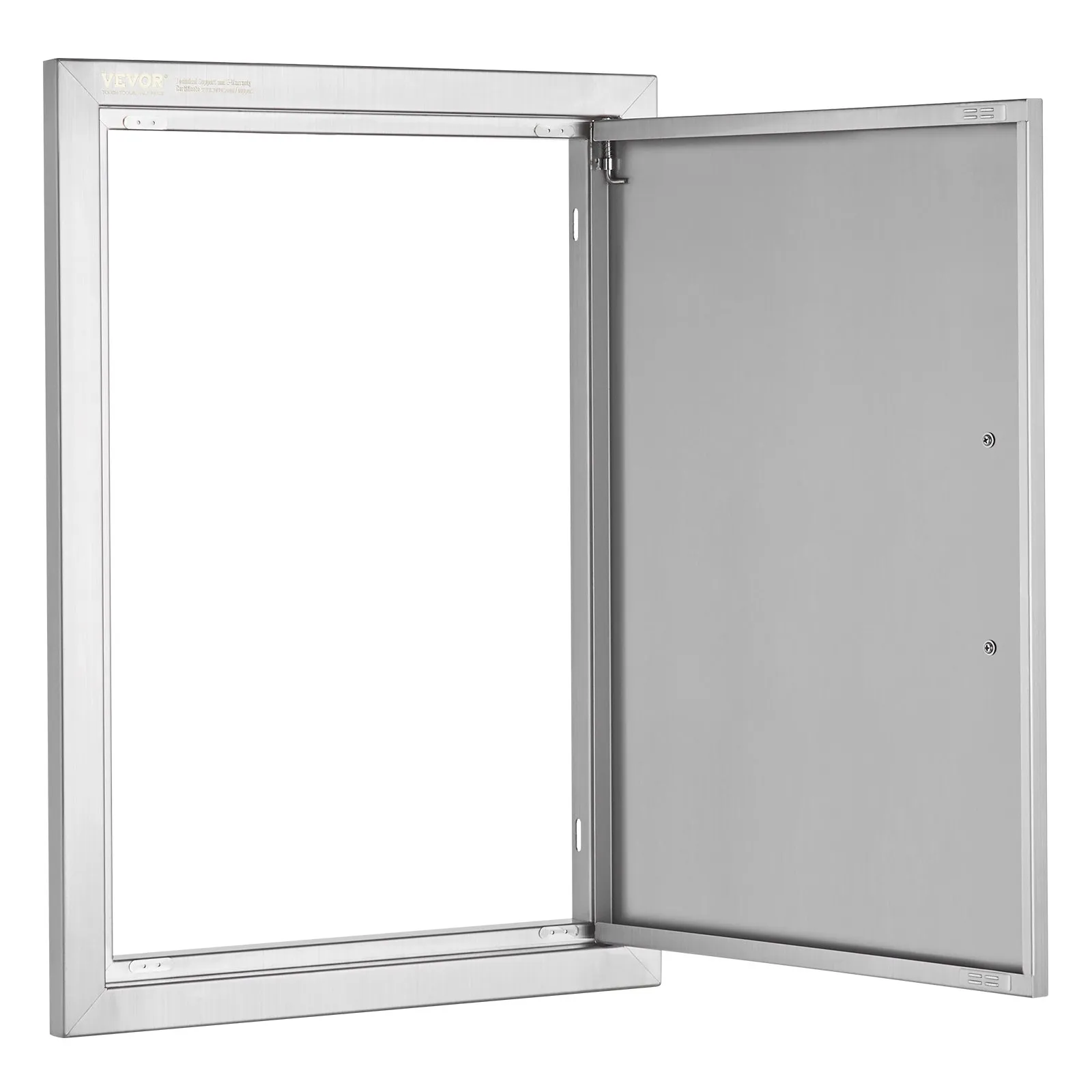 Nerezové prístupové dvierka - jednoduché, zapustené, zvislé nástenné, s úchytkou, rozmery 457 x 610 x 45 mm, pre grilovací ostrovček, stanicu a vonkajšiu skrinku – Obrázok 5
