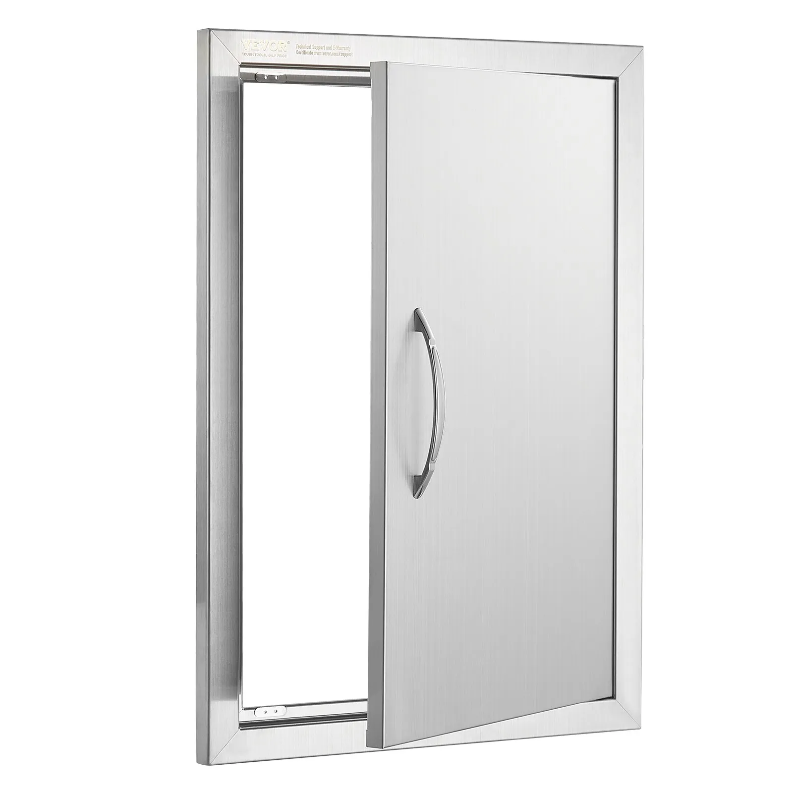 Nerezové prístupové dvierka - jednoduché, zapustené, zvislé nástenné, s úchytkou, rozmery 457 x 610 x 45 mm, pre grilovací ostrovček, stanicu a vonkajšiu skrinku – Obrázok 2