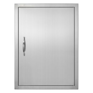 Nerezové prístupové dvierka - jednoduché, zapustené, zvislé nástenné, s úchytkou, rozmery 508 x 686 mm, pre grilovací ostrovček, stanicu a vonkajšiu skrinku