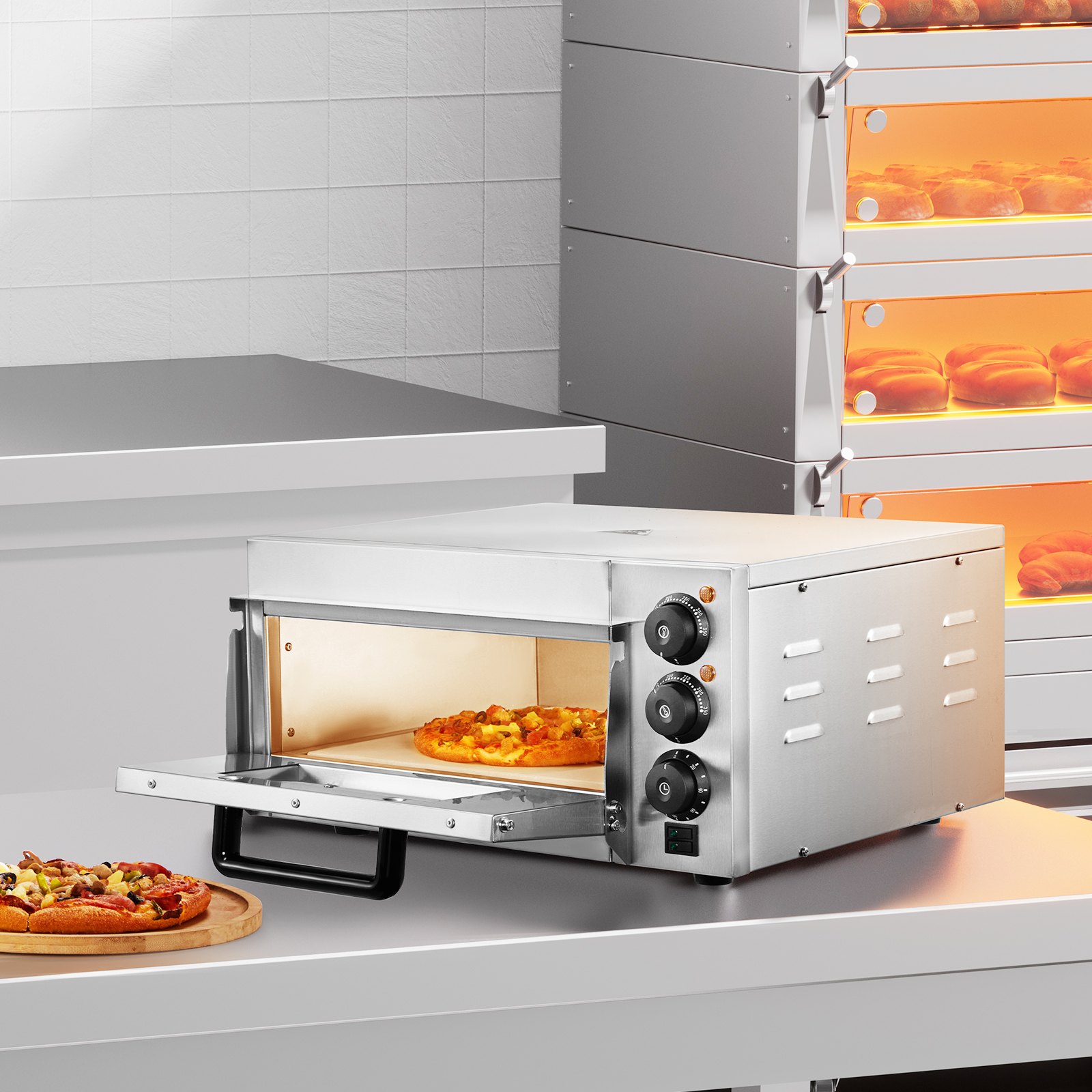 Jednokomorová elektrická pizza pec, 356 mm – Obrázok 5