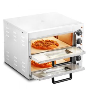Dvojkomorová elektrická pizza pec, 406 mm