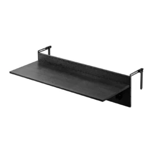 Skladací závesný balkónový stôl – na vonkajšie použitie, rozmer 800x300 mm, nosnosť 22 kg, vhodný pre zábradlia od 25,4 do 109,22 mm, servírovací stôl na terasu a verandu
