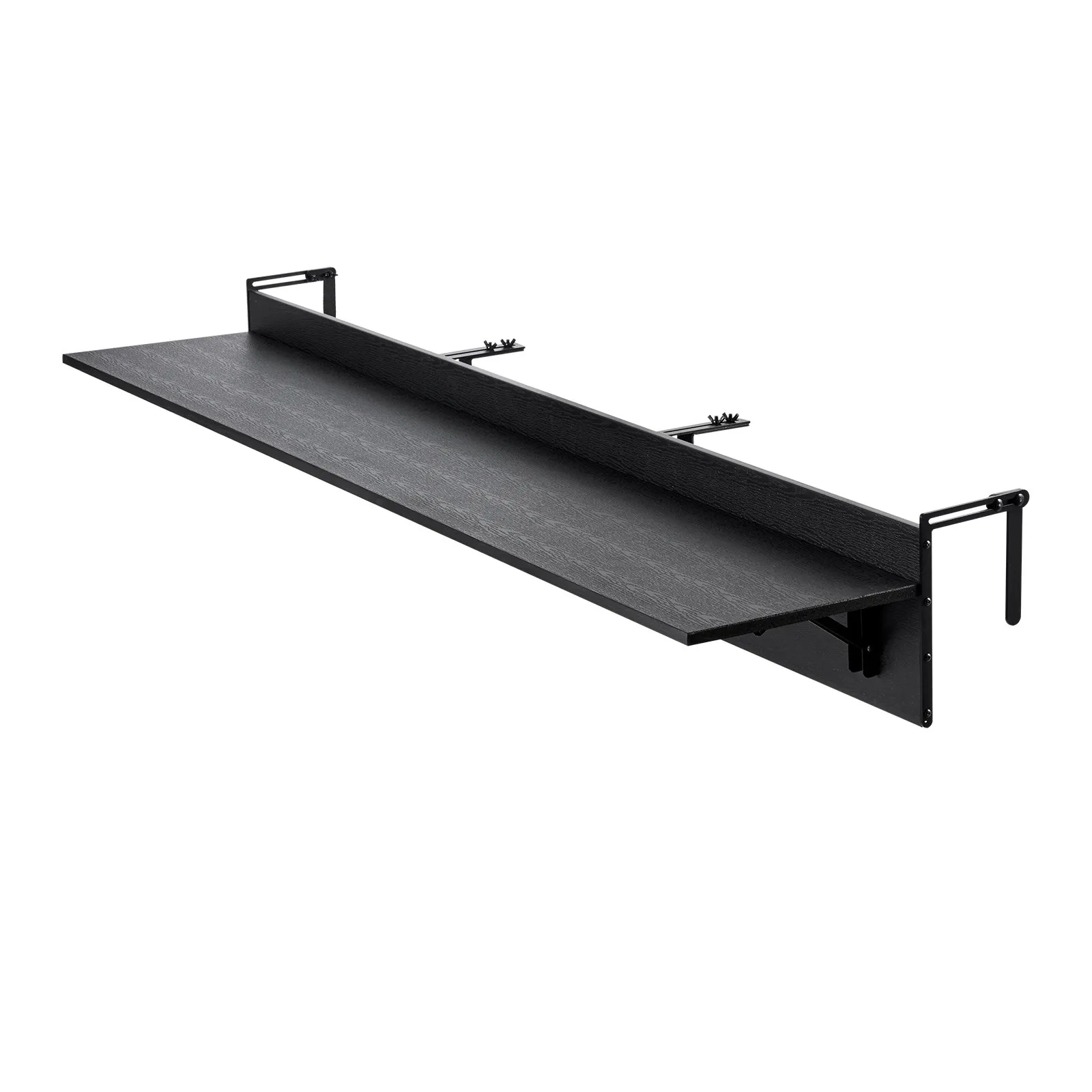 Skladací závesný balkónový stôl – na vonkajšie použitie, rozmer 1500x300 mm, nosnosť 22 kg, vhodný pre zábradlia od 2,54 do 15 cm, servírovací stôl na terasu a verandu