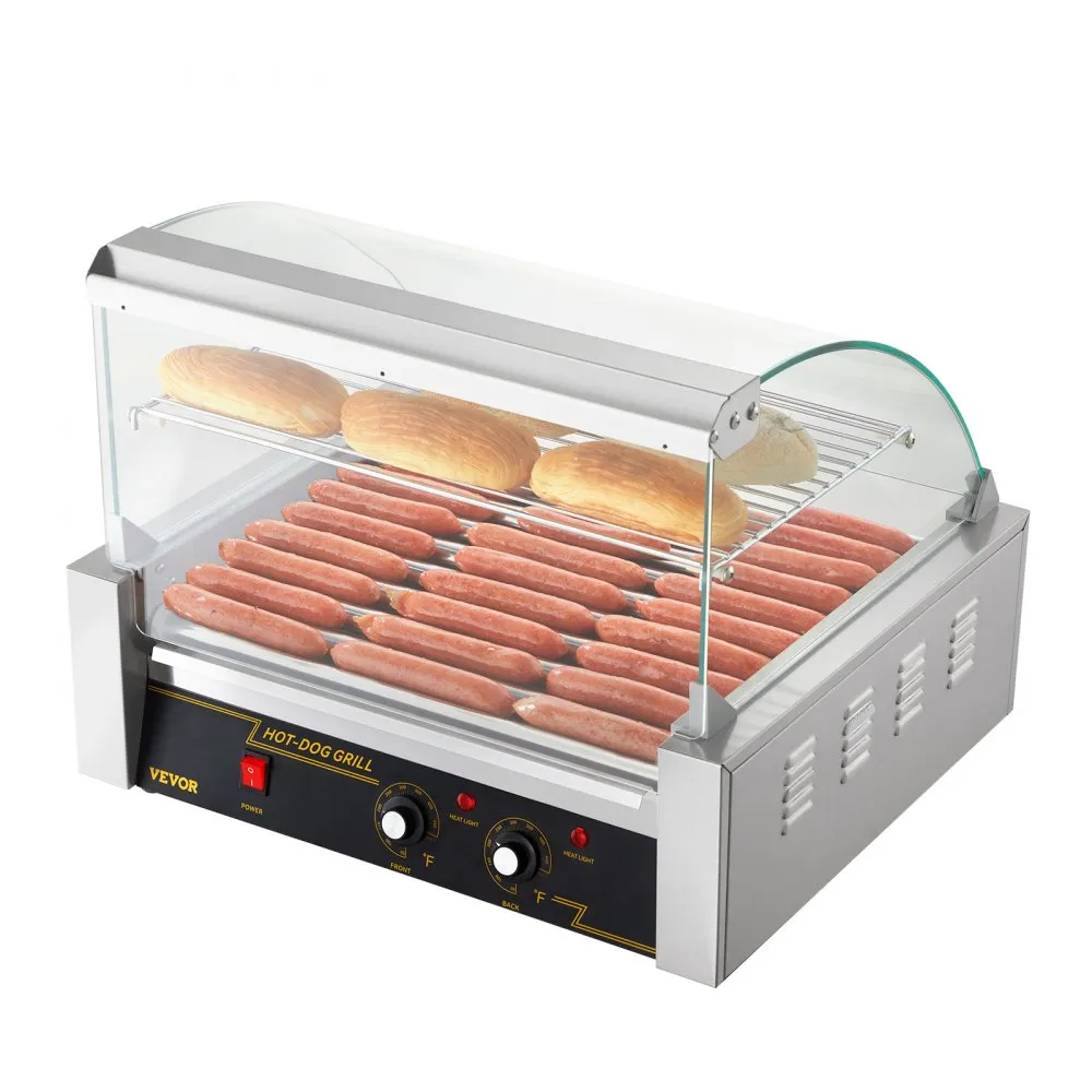 Výkonný valčekový gril na hotdogy — 11 valčekov, 2,2 kW – Obrázok 3