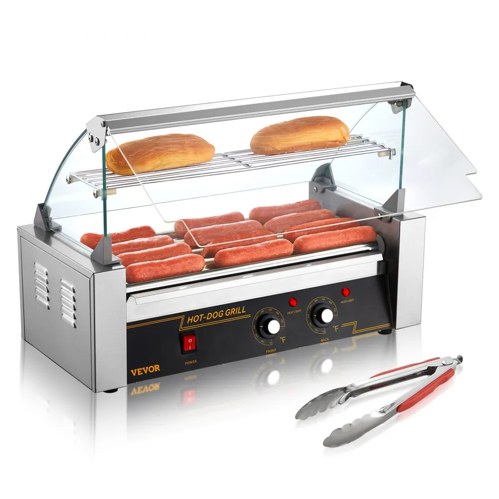 Výkonný valčekový gril na hotdogy — 5 valčekov, 1,0 kW – Obrázok 2