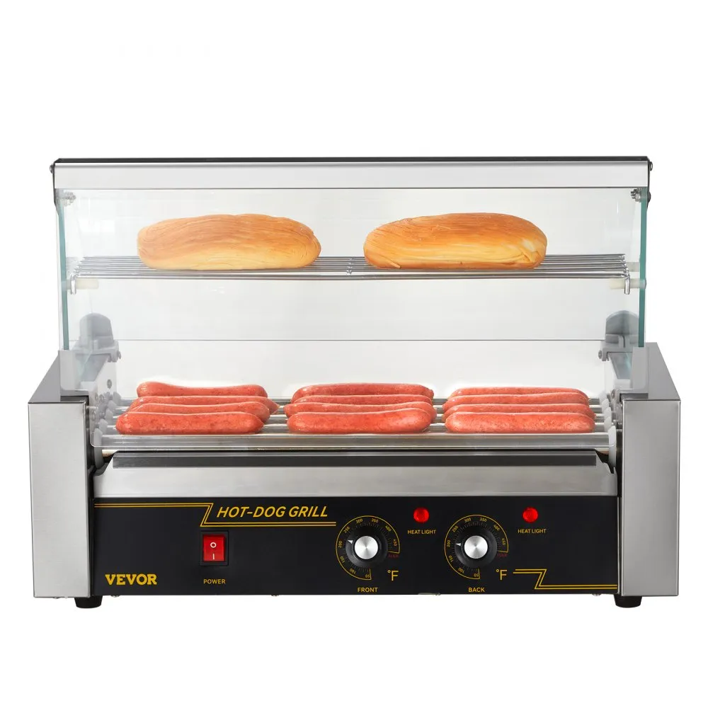 Výkonný valčekový gril na hotdogy — 5 valčekov, 1,0 kW – Obrázok 5