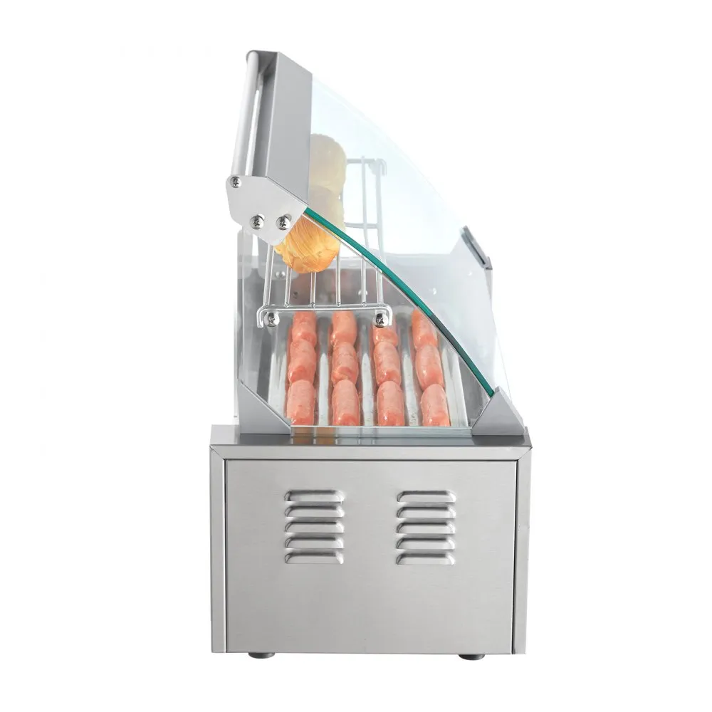 Výkonný valčekový gril na hotdogy — 5 valčekov, 1,0 kW – Obrázok 4