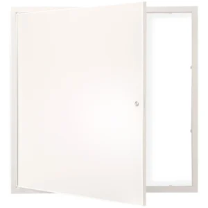 Pozinkovaný inšpekčný panel - údržbový poklop zo sadrokartónu, zapustený, pracovný rozsah 165°, zámok s excentrickou závorou, rozmery 613 x 613 mm