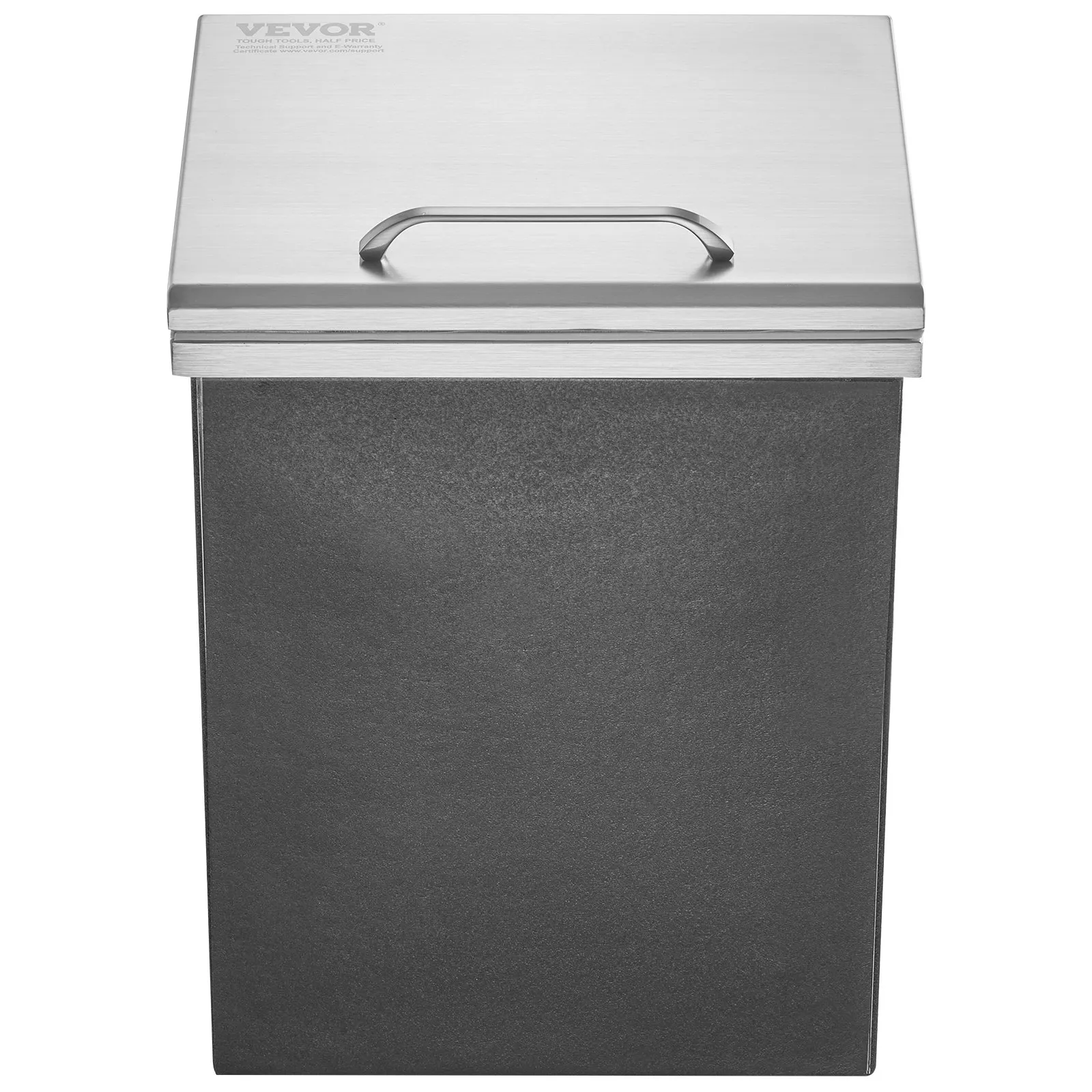 Nerezová nádoba na ľad - 28,52 l, vkladací chladič ľadu, 355 x 305 x 461 mm, komerčná, s výklopným vekom, vstavaná, vrátane odtokovej rúry a odtokovej zátky – Obrázok 3