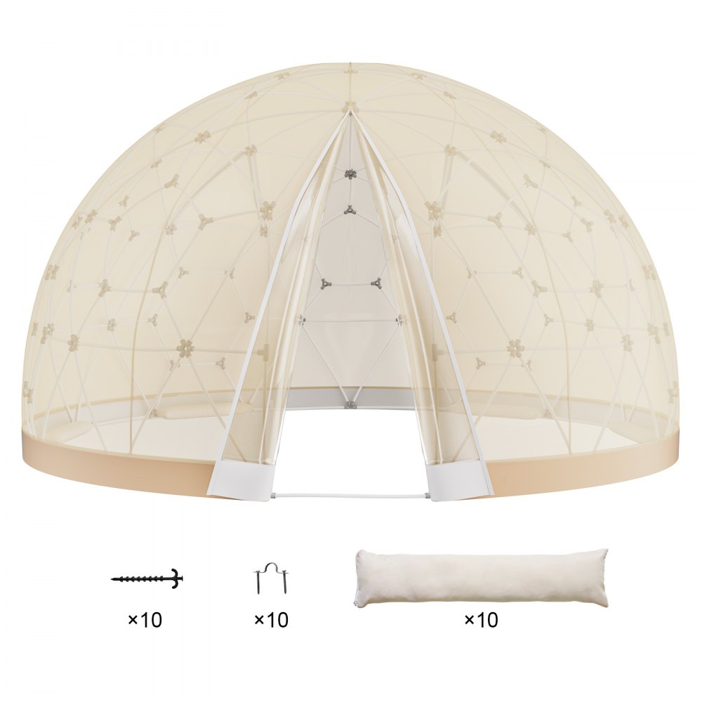 Záhradný bublinový stan Igloo — Kempingový PVC kupolový stan, dvojvrstvový, 2,9 m – Obrázok 8