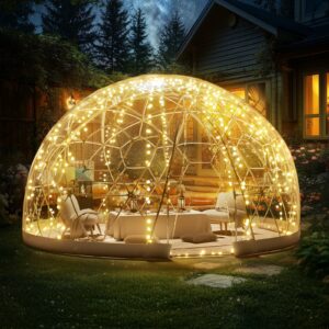Záhradný bublinový stan Igloo — Kempingový PVC kupolový stan, dvojvrstvový, 2,9 m