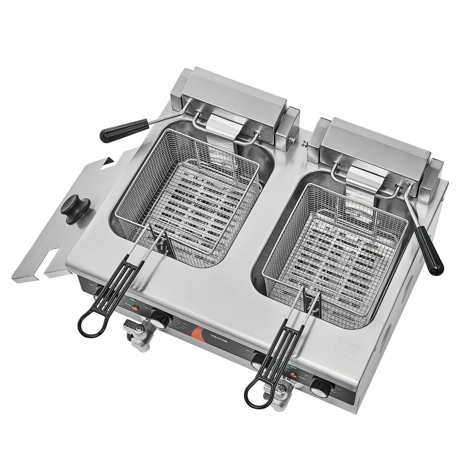 Výkonná elektrická fritéza, 3000 W x 2, 5,9 l x 2 – Obrázok 4