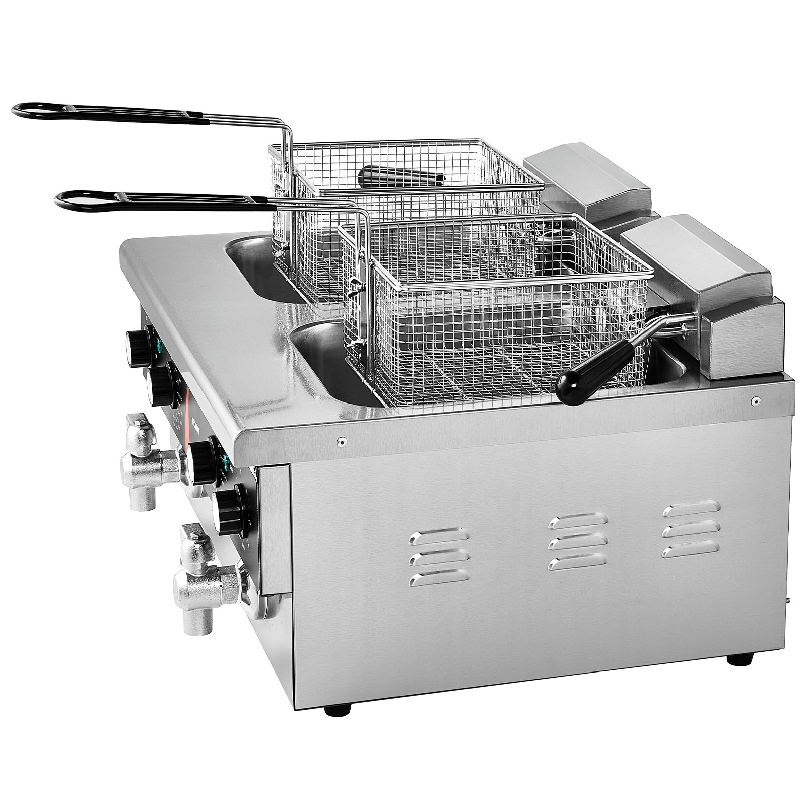 Výkonná elektrická fritéza, 3000 W x 2, 5,9 l x 2 – Obrázok 2