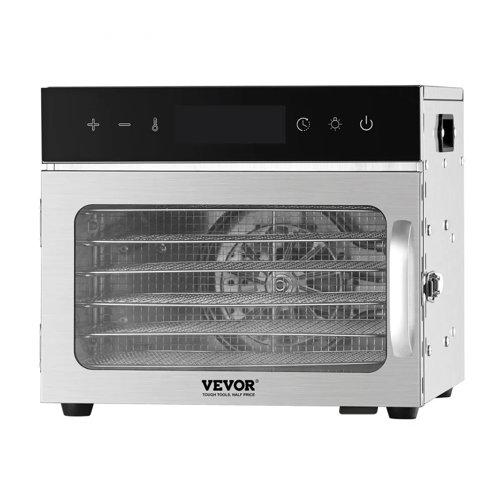 Výkonná sušička potravín — 6 poschodí, nehrdzavejúca oceľ, 400 W – Obrázok 2