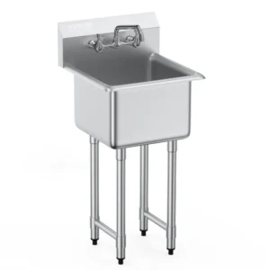 Nerezový jednodrez – rozmer 457 x 381 x 1041 mm, vrátane batérie