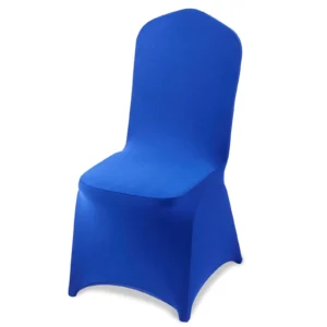 Polyesterové poťahy na stoličky - so spandexom, odnímateľné a prateľné, na svadby a reštaurácie, vhodné pre rozmer stoličky 51 x 45 x 95 cm, 50 ks, kráľovská modrá
