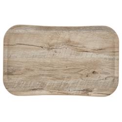 Odolný servírovací podnos Cambro Century™ – súprava 12 ks, zo sklolaminátu, imitácia svetlého dubového dreva, 530 x 370 mm – Obrázok 3