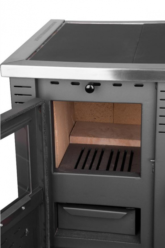 Keramické krbové kachle Pro TAURUS Ceramic — s rúrou na pečenie, mocca, dymovod 120 mm, 12 kW – Obrázok 2