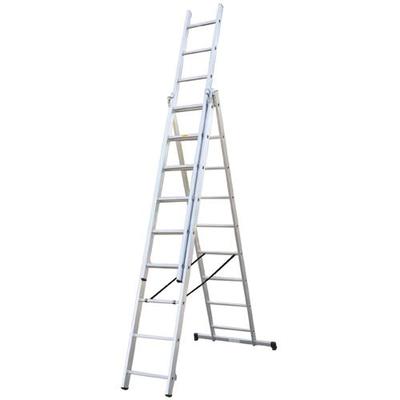 Hliníkový rebrík – DW3 Home, trojdielny, 3x6 stupňov, max. 150 kg