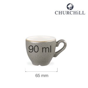 Drobná šálka na espresso Stonecast Peppercorn Grey, 90 ml, 1 ks
