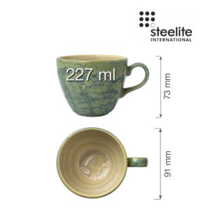 Porcelánová šálka na kávu a čaj Aurora Revolution Jade, 227 ml