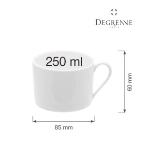 Porcelánová šálka na kávu a čaj Collection L Fragment Blanc, 250 ml, 1 ks