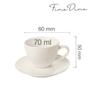 Porcelánová šálka s podšálkou Crema — na espresso, 70 ml