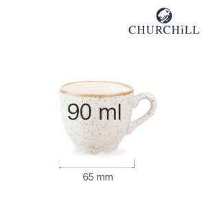 Drobná šálka na espresso Stonecast Barley White, 90 ml, 1 ks
