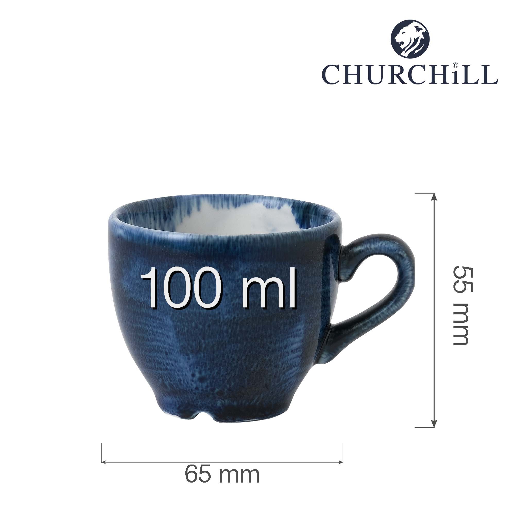 Drobná šálka na espresso Stonecast Plume Ultramarine, 100 ml, 1 ks