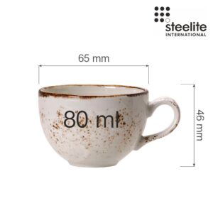 Porcelánová šálka na espresso nízka Craft White Empire, 85 ml, 1 ks