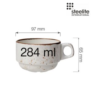 Porcelánový stohovateľný hrnček Craft White, 284 ml, 1 ks