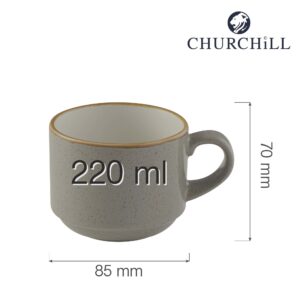 Stohovateľný hrnček na kávu Stonecast Grey, 220 ml, 1 ks
