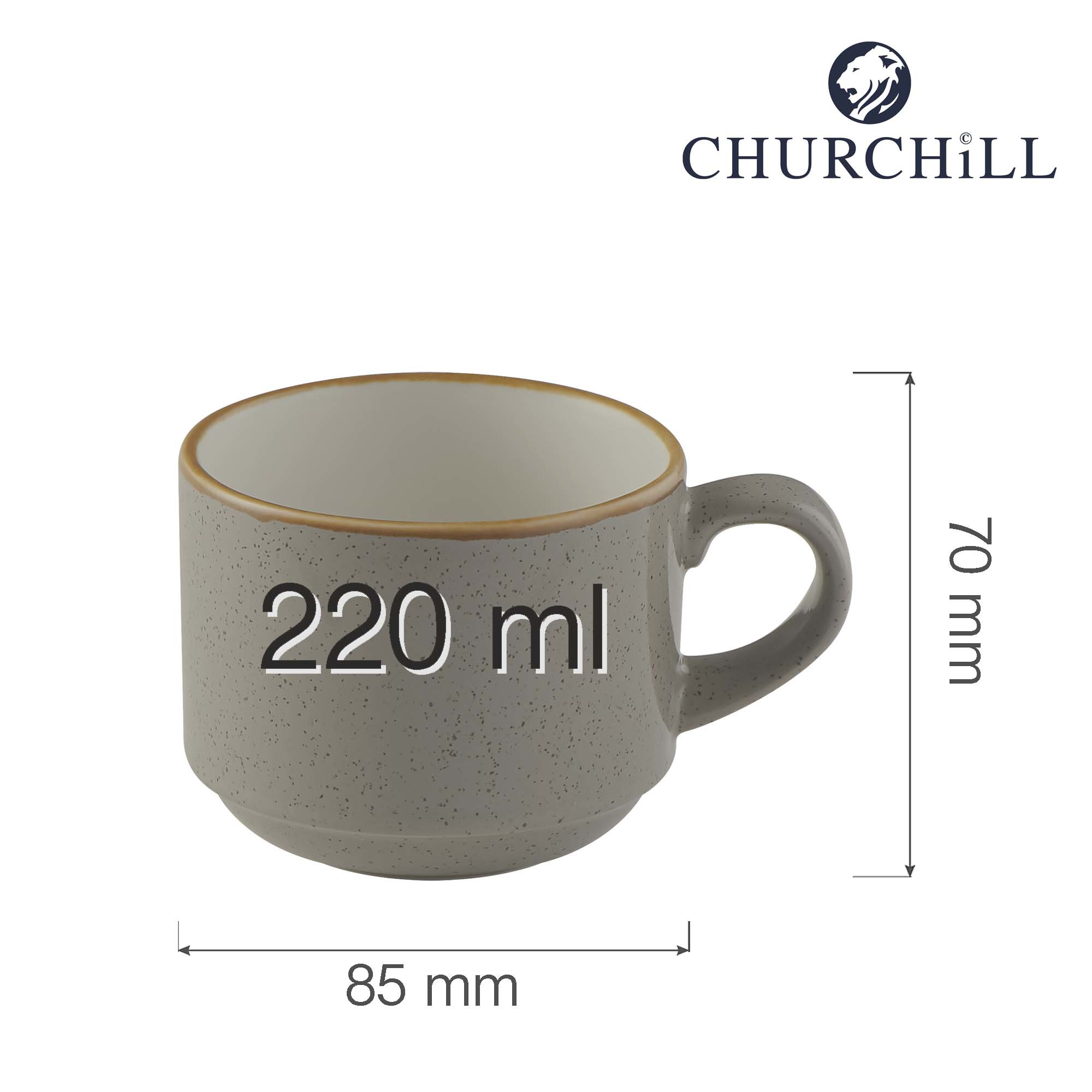 Stohovateľný hrnček na kávu Stonecast Grey, 220 ml, 1 ks
