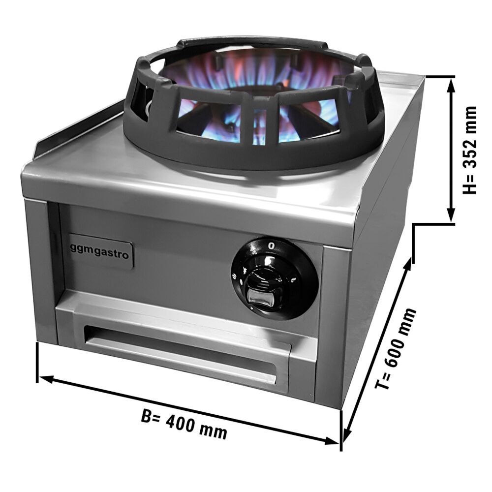 Stolový plynový wok varič – 12 kW, s 1 horákom, Ø 285 mm – Obrázok 3