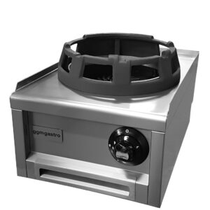 Stolový plynový wok varič – 12 kW, s 1 horákom, Ø 285 mm