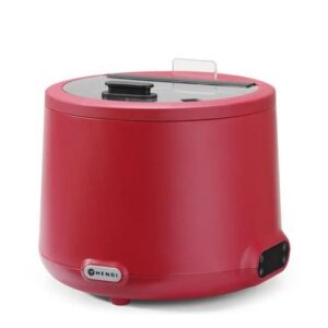 Elektrická kanvica – na polievku, dizajn Robert Bronwasser, objem 8 l, príkon 500 W, napájanie 220-240 V, rozmer 365 x 325 mm, červená