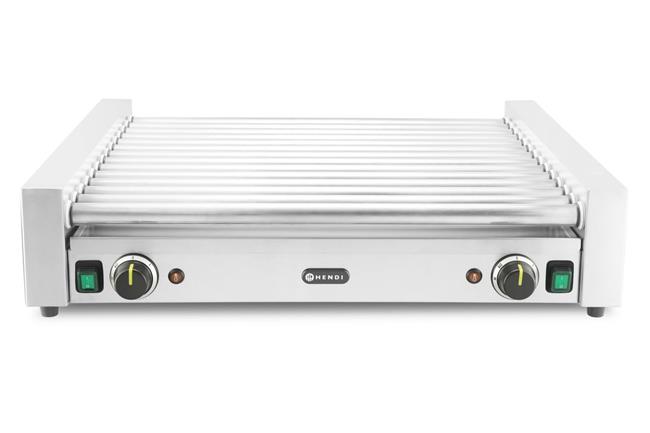 Dvojzónový gril – na párky a klobásy, veľkosť XL, príkon 2000 W, napájanie 220-240 V, rozmer 732 x 590 x 168 mm, strieborný