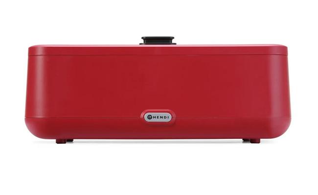Elektrický ohrievač na jedlo- rad UNIQ, dizajn Robert Bronwasser, príkon 700 W, napájanie 220-240 V, rozmer 607 x 402 x 245 mm, červený – Obrázok 3