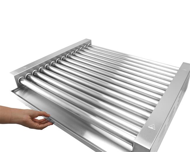 Dvojzónový gril – na párky a klobásy, veľkosť XL, príkon 2000 W, napájanie 220-240 V, rozmer 732 x 590 x 168 mm, strieborný – Obrázok 3