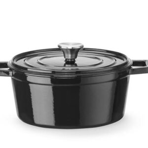 Smaltovaný kastról – liatinový, objem 3,7 l, rozmer 317 x 240 x 105 mm, čierny